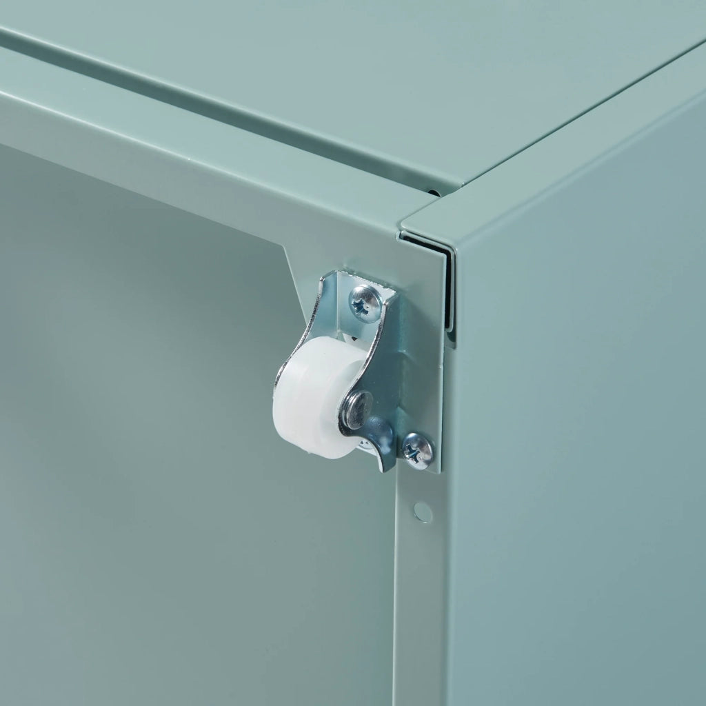 Mobiletto da ufficio mobile contenitore su ruote con 5 cassetti 69 x 28 x 41 cm verde menta 03_0009108