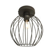 Lampada soffitto industriale nera sfera filo NEST E27 Emibig