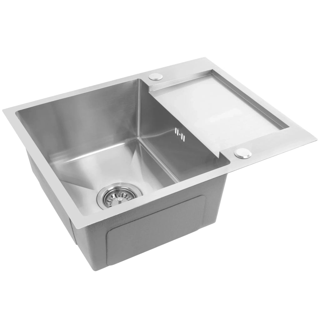 Lavello In Acciaio Paul Brush Nickel con rubinetto da cucina