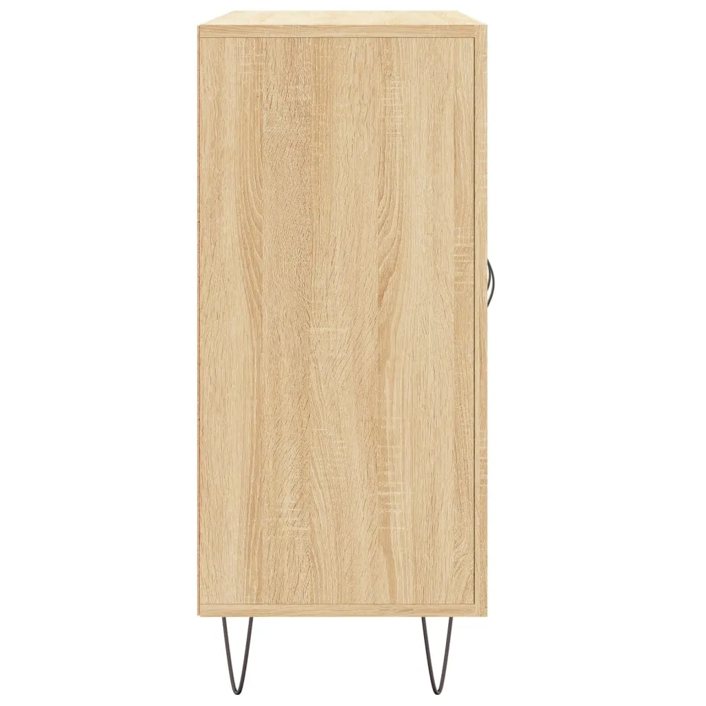 Credenza Rovere Sonoma 90x34x80 cm in Legno Multistrato