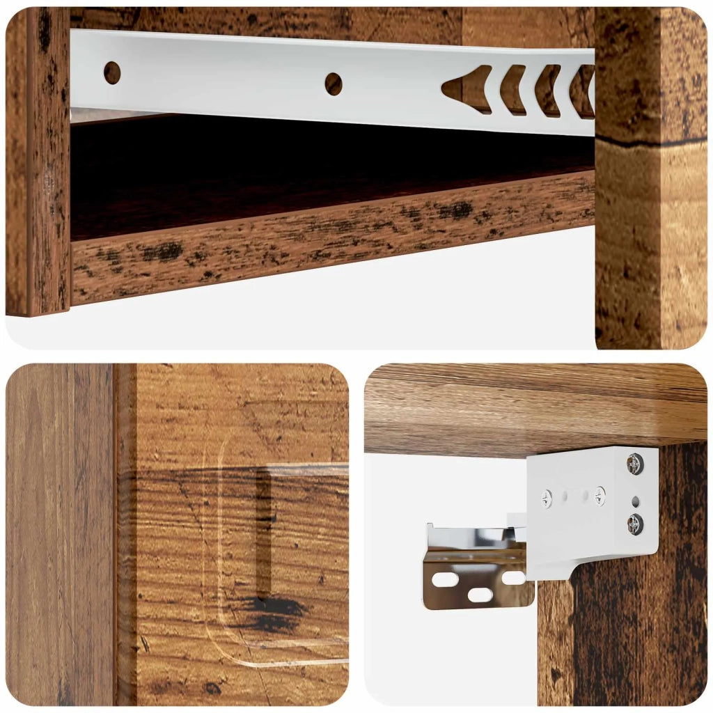 Tavolino da Parete Laterale Legno antico 87,5 x 34,5 x 17 cm 899353