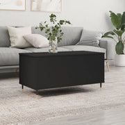 Tavolino da Salotto-Tavolino da soggiorno-Tavolo Nero 90x44,5x45 cm in Legno Multistrato 795083