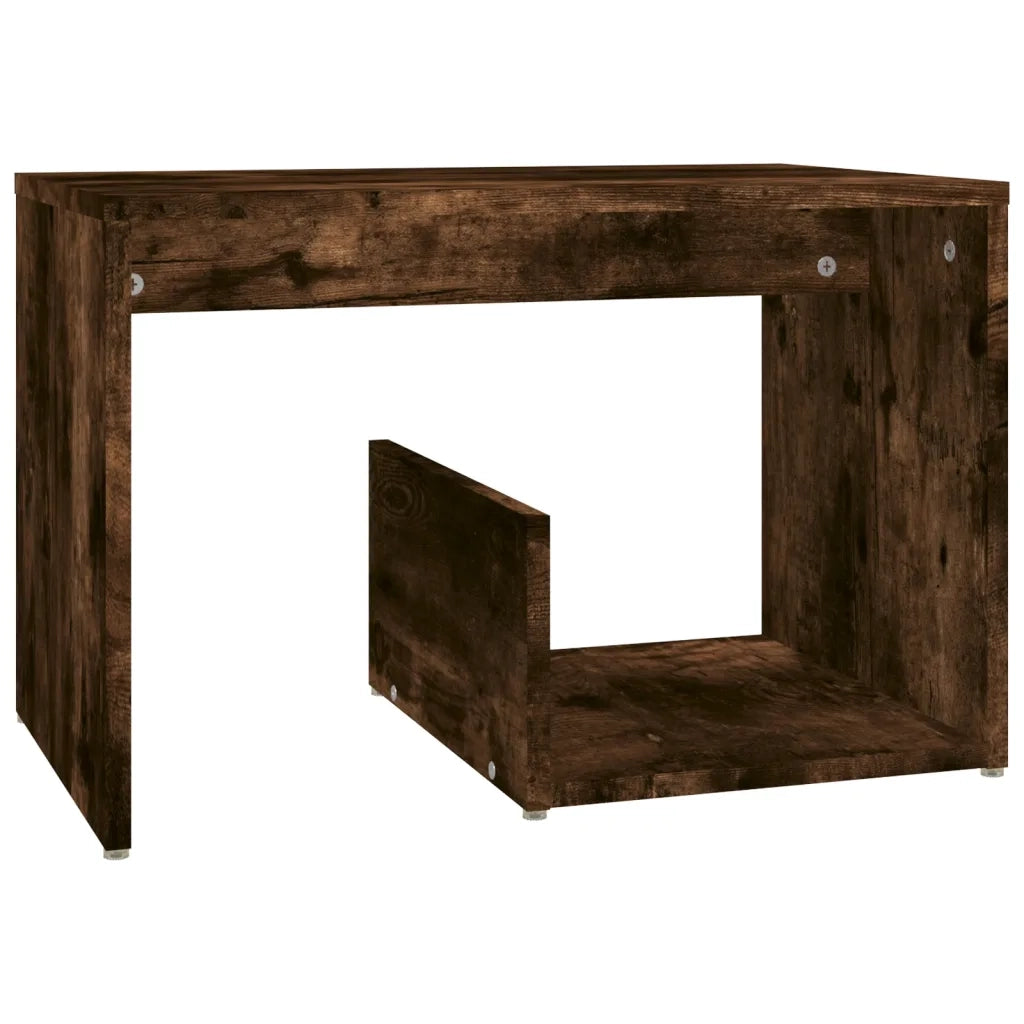 Tavolino Rovere Fumo 59x36x38 cm in Legno Multistrato 826632