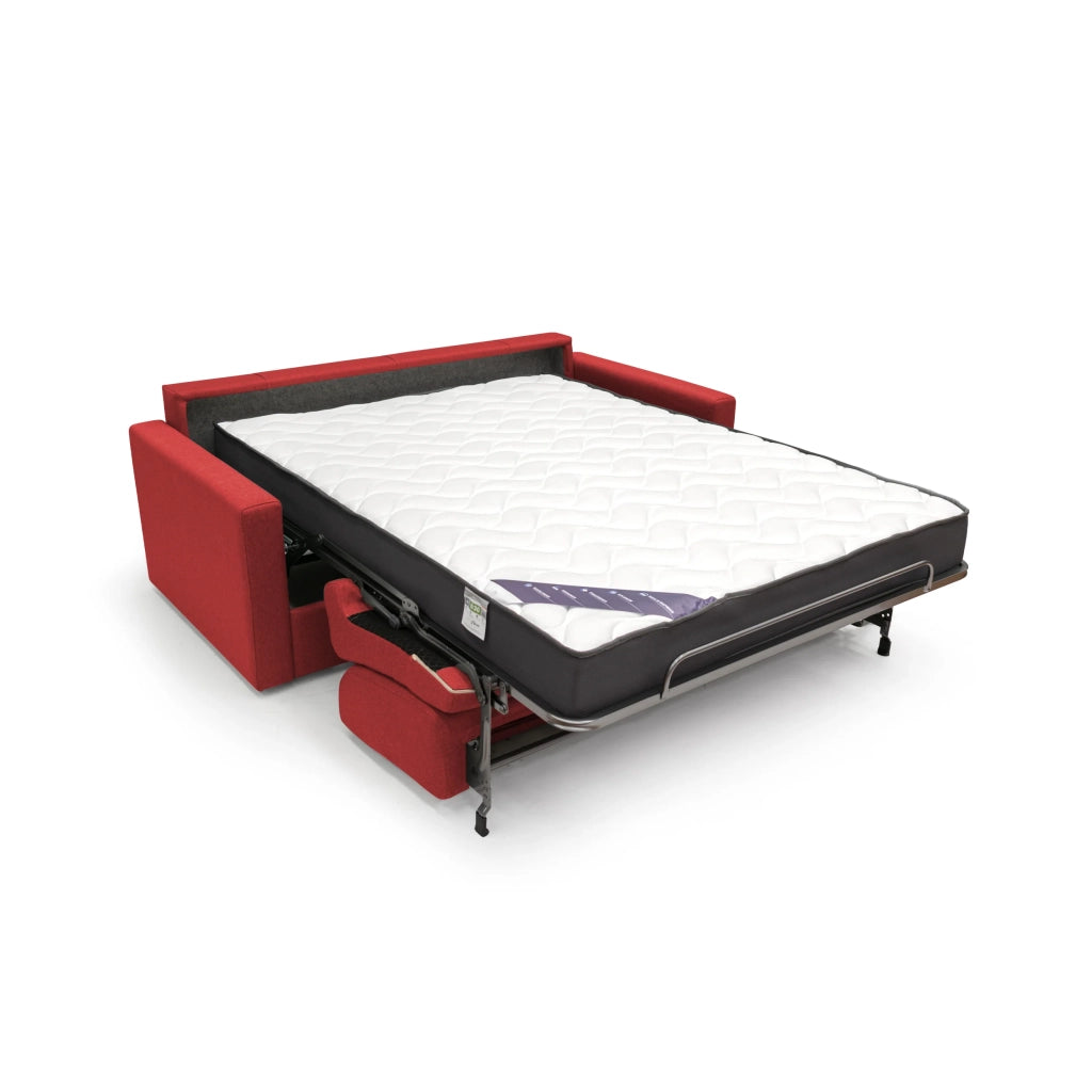 Chris Divano letto matrimoniale tessuto impermeabile 206 cm rosso