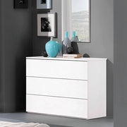 Comò 3 cassetti Manitoba colore bianco
