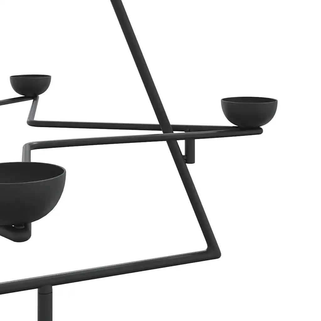 Albero di Natale Decorativo in Metallo Nero 75 cm 4018962