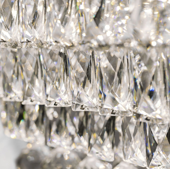 Lampada Da Soffitto Cristallo Led 102w Telecomando App417-cp