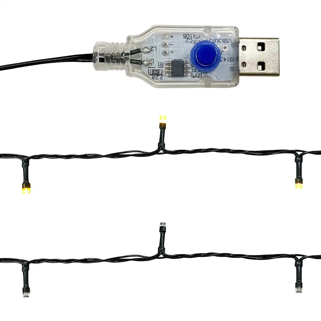 Ghirlanda Natalizia con Luci a LED 10 m Nera CFW7614300