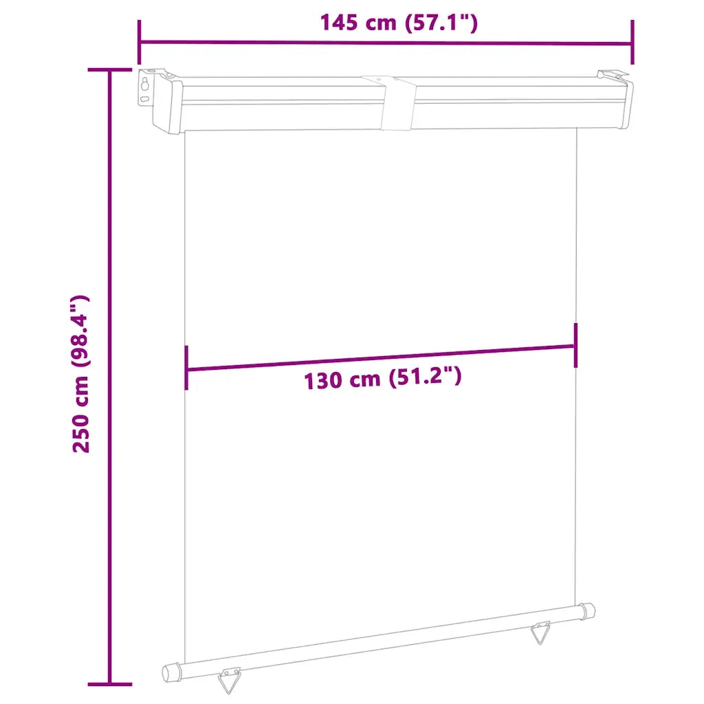 Tendalino Laterale per Balcone 145x250 cm Rosso 48427
