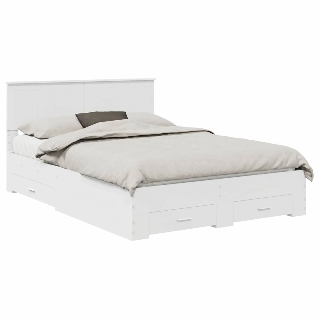 Struttura del letto Bianco 140 x 190 cm Legno multistrato