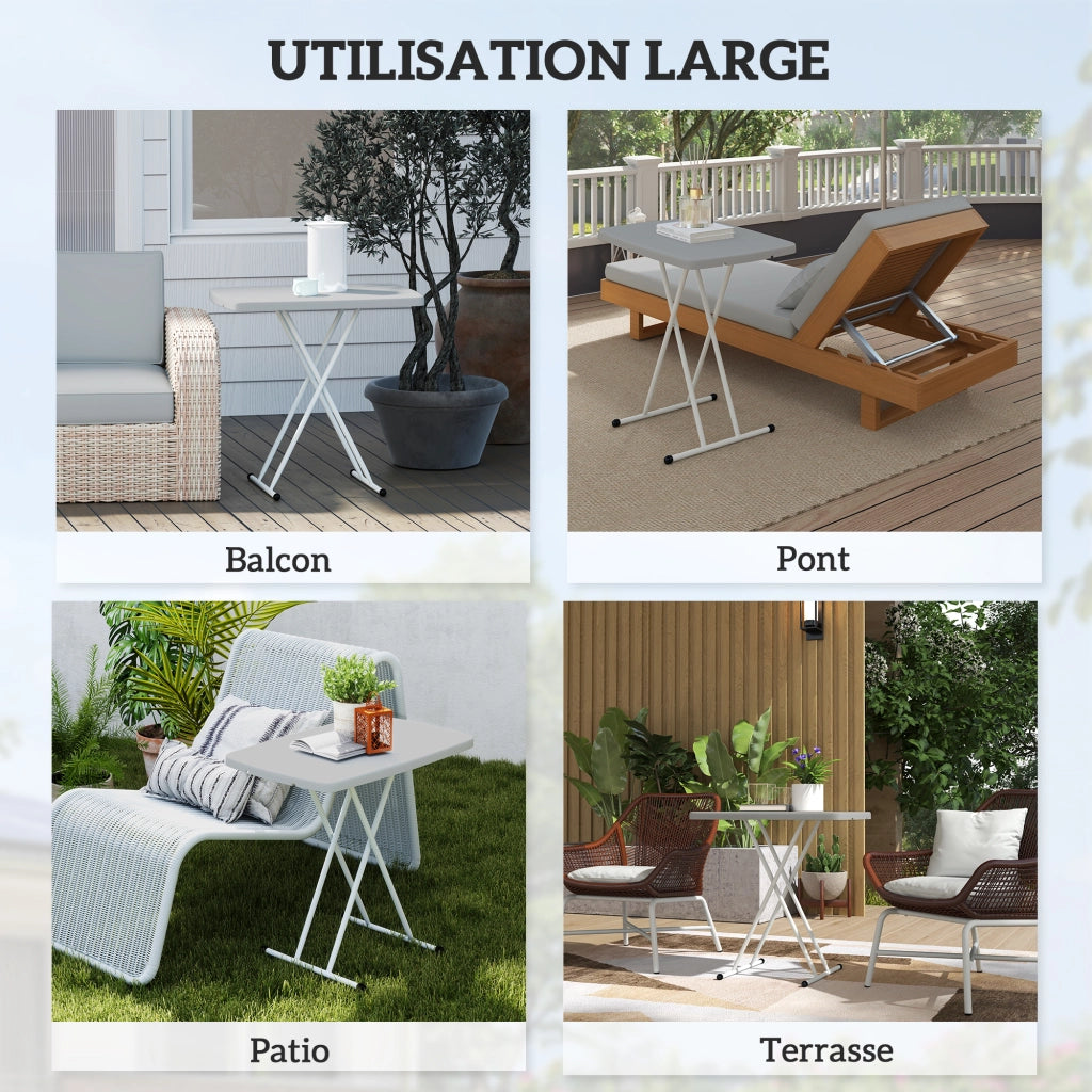 Tavolino pieghevole ¨C zephmum ¨C 76x50x74 cm grigio