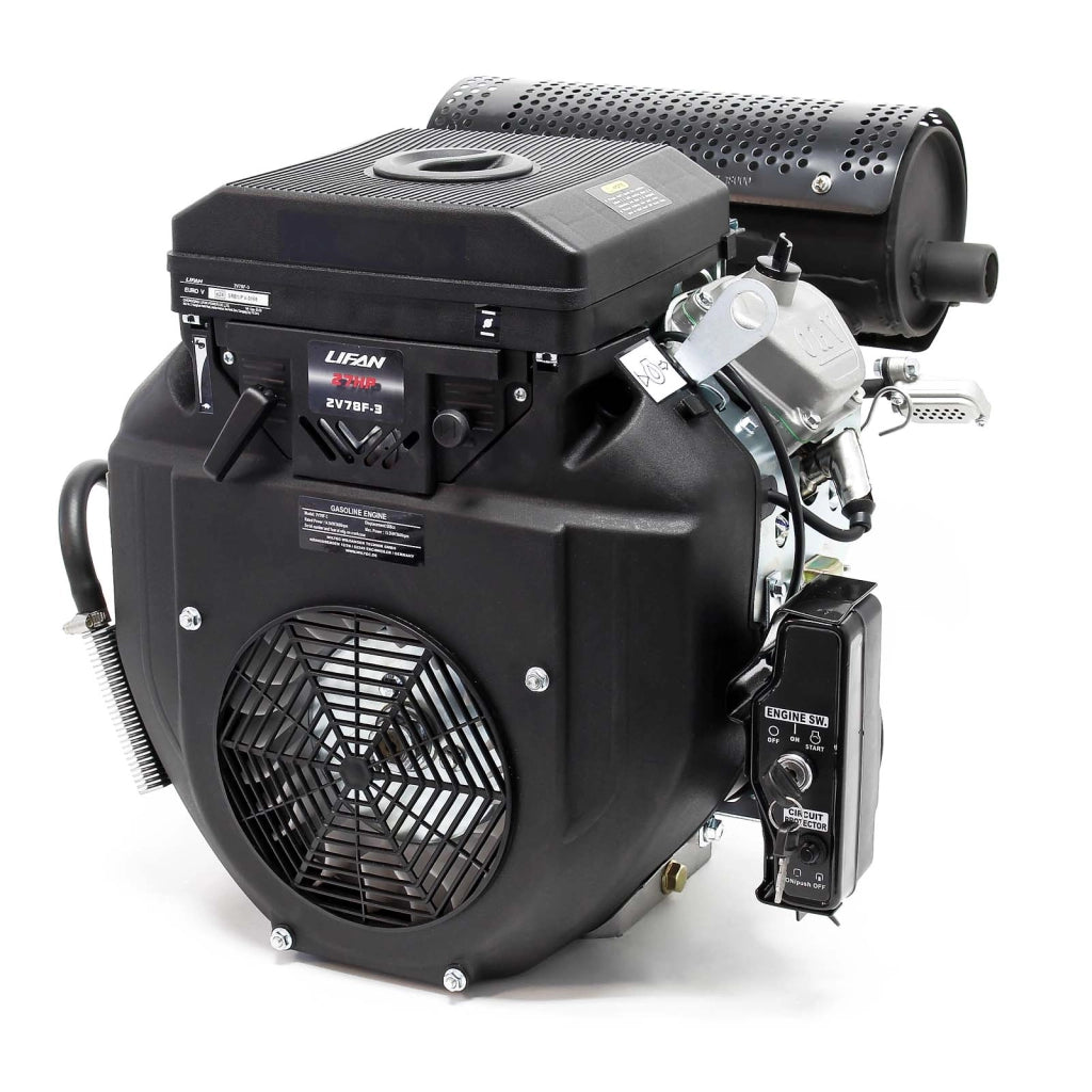 LIFAN 2V78F-3 Motore a benzina a 2 cilindri da 15kW (20,4CV) per trattori ed escavatori 25mm