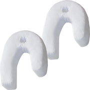 Cuscino da Sonno Laterale a U con Foro per l'Orecchio - Supporto per Sonno Laterale - Salute della Schiena - Cuscini per Gravidanza - Cuscino per Sonno Profondo - 2 pz.