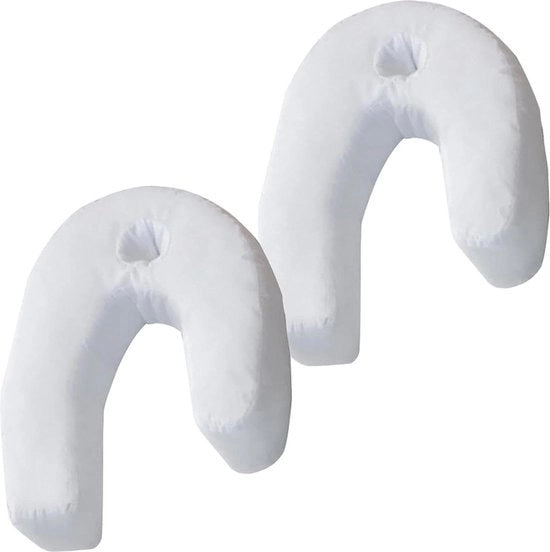 Cuscino da Sonno Laterale a U con Foro per l'Orecchio - Supporto per Sonno Laterale - Salute della Schiena - Cuscini per Gravidanza - Cuscino per Sonno Profondo - 2 pz.