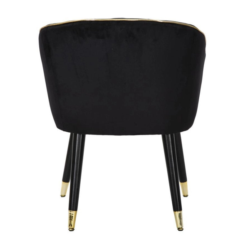 Poltrona Paris Nera/gold cm 62x58x78
