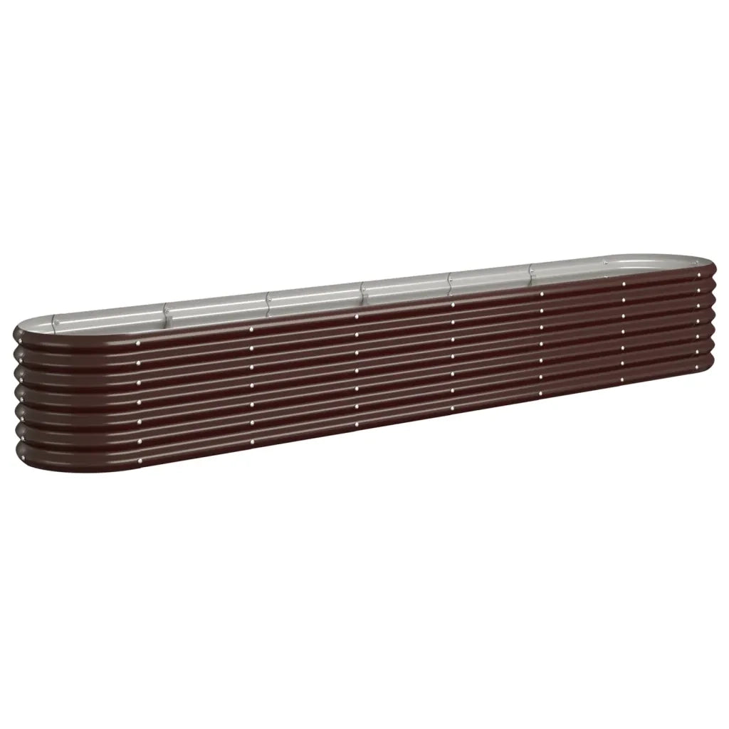 Letto Giardino Acciaio Zincato 260x40x36cm Marrone 318880