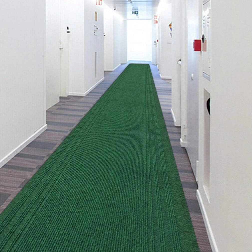 Tappeto Passatoia Antiscivolo 67x40 cm Interno Esterno Corridoio Scala Assorbente Verde