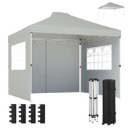 Pavillon pieghevole 3x3 m con 3 pareti ¨C zephmum ¨C grigio chiaro