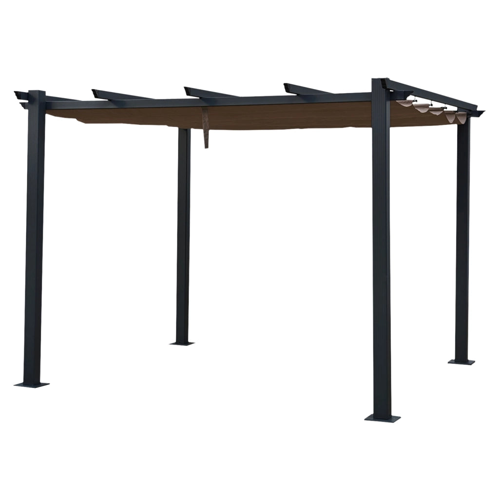 Pergola autoportante 3 × 3m CASSIS taupe - struttura in alluminio