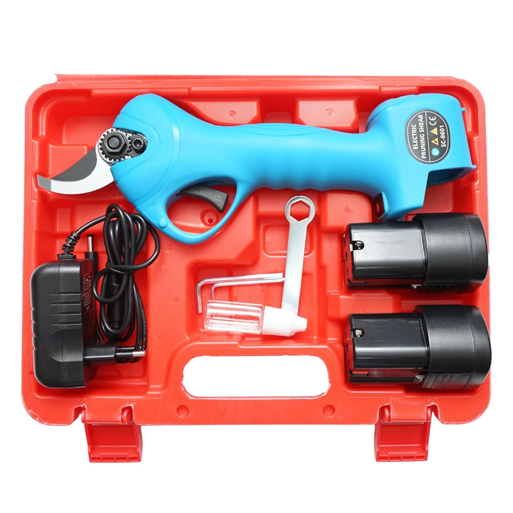Forbici da giardino elettriche 850W con 2 batterie agli ioni di litio da 16,8V, diametro 0-25mm