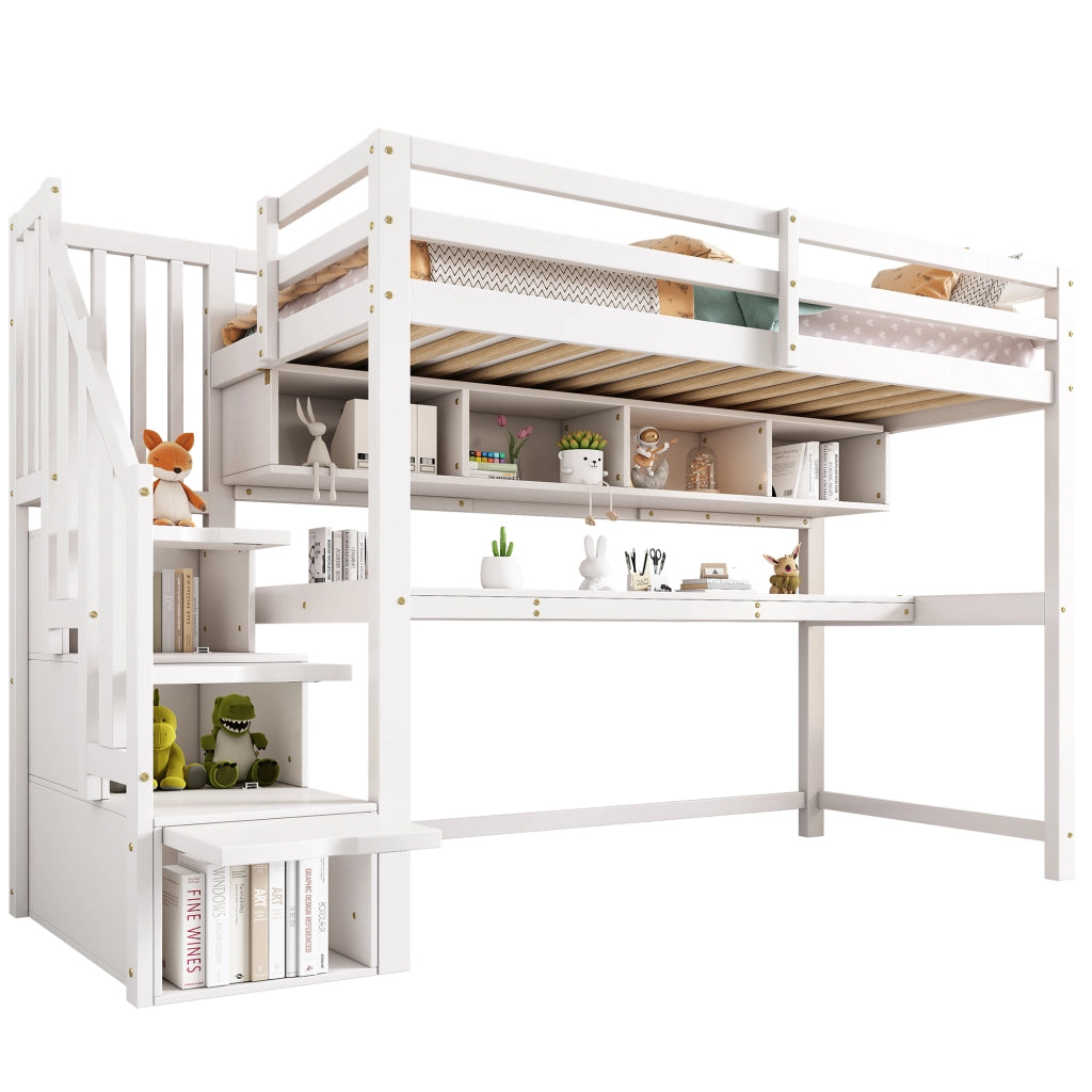 letto a castello in legno massello bianco 95 x 252 cm