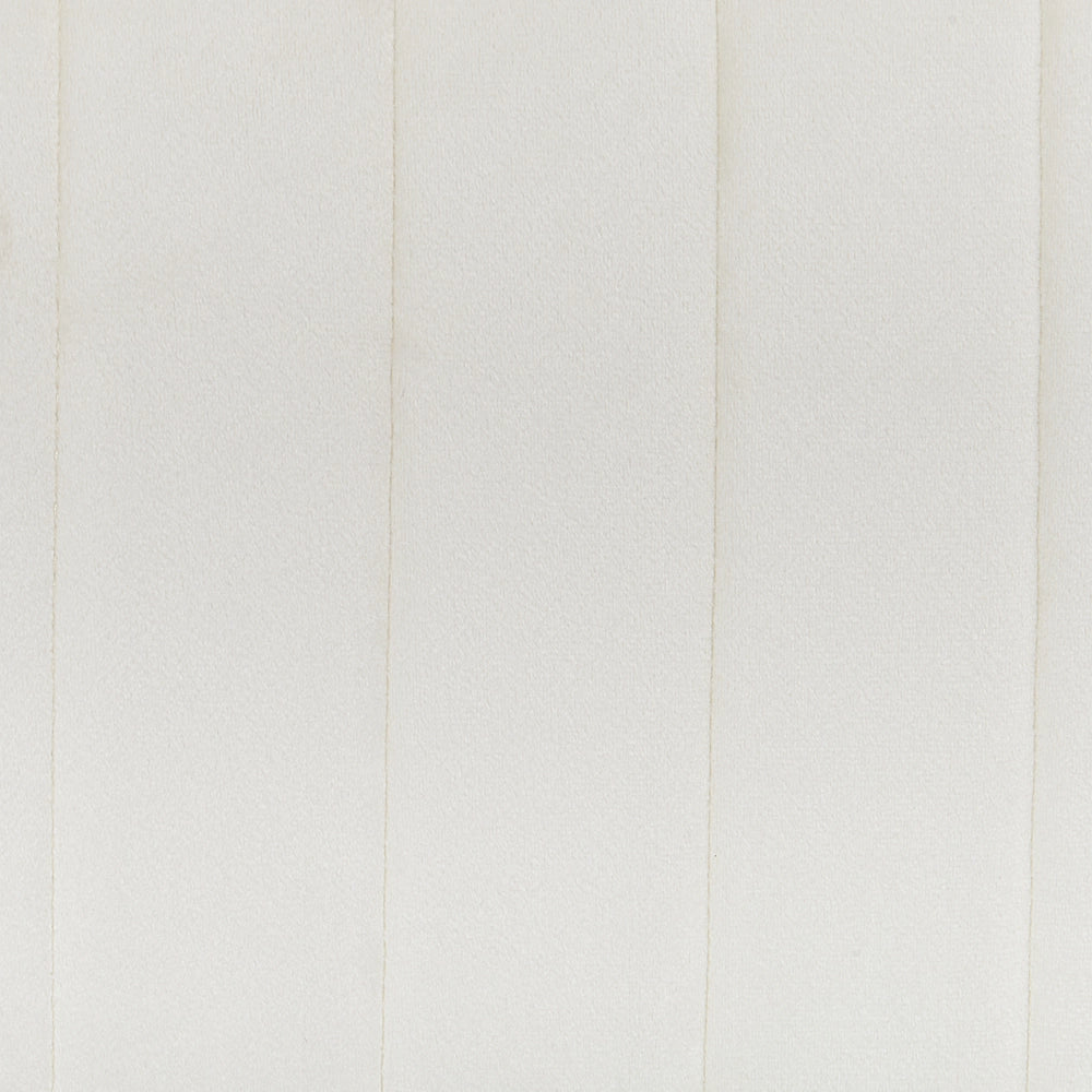 Set di 4 sedie da pranzo in velluto   bianco sporco Gambe in ferro stile moderno