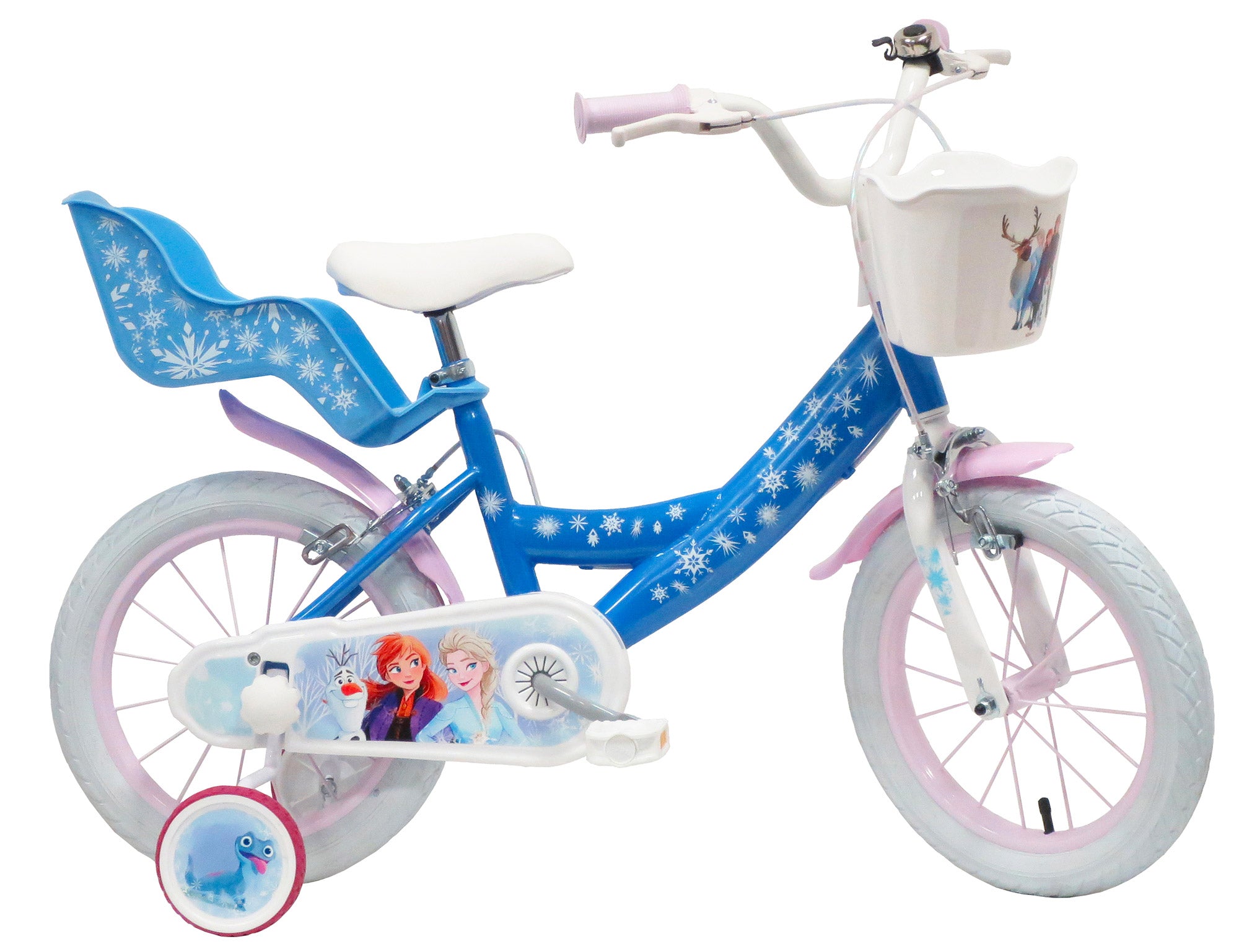 Bicicletta per Bambina 14" 2 Freni Disney Frozen Azzurra