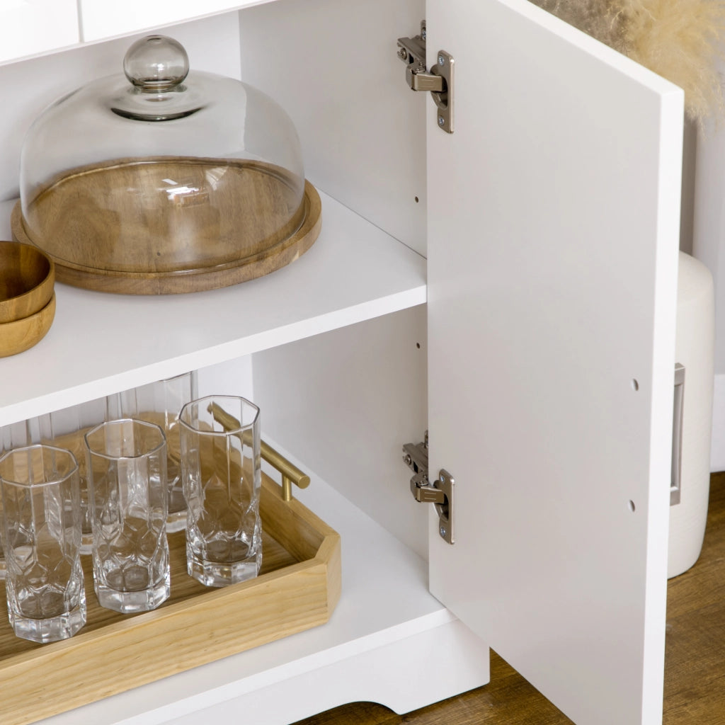 Credenza con 3 Cassetti e 3 Ante in MDF ¨C Zephmum ¨C 101x39x82 cm, Bianco