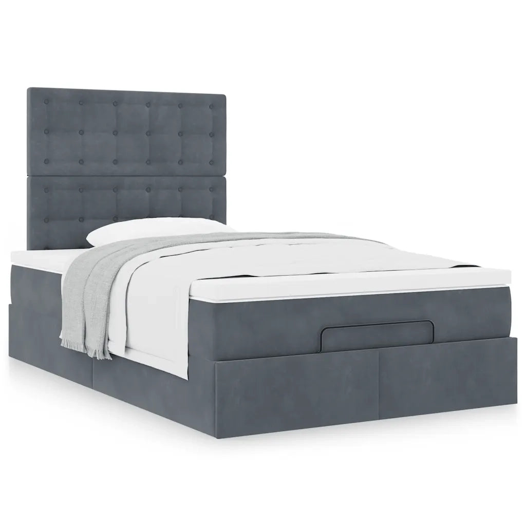 Struttura Letto Pouf con Materassi 80x200 cm Velluto 3313602