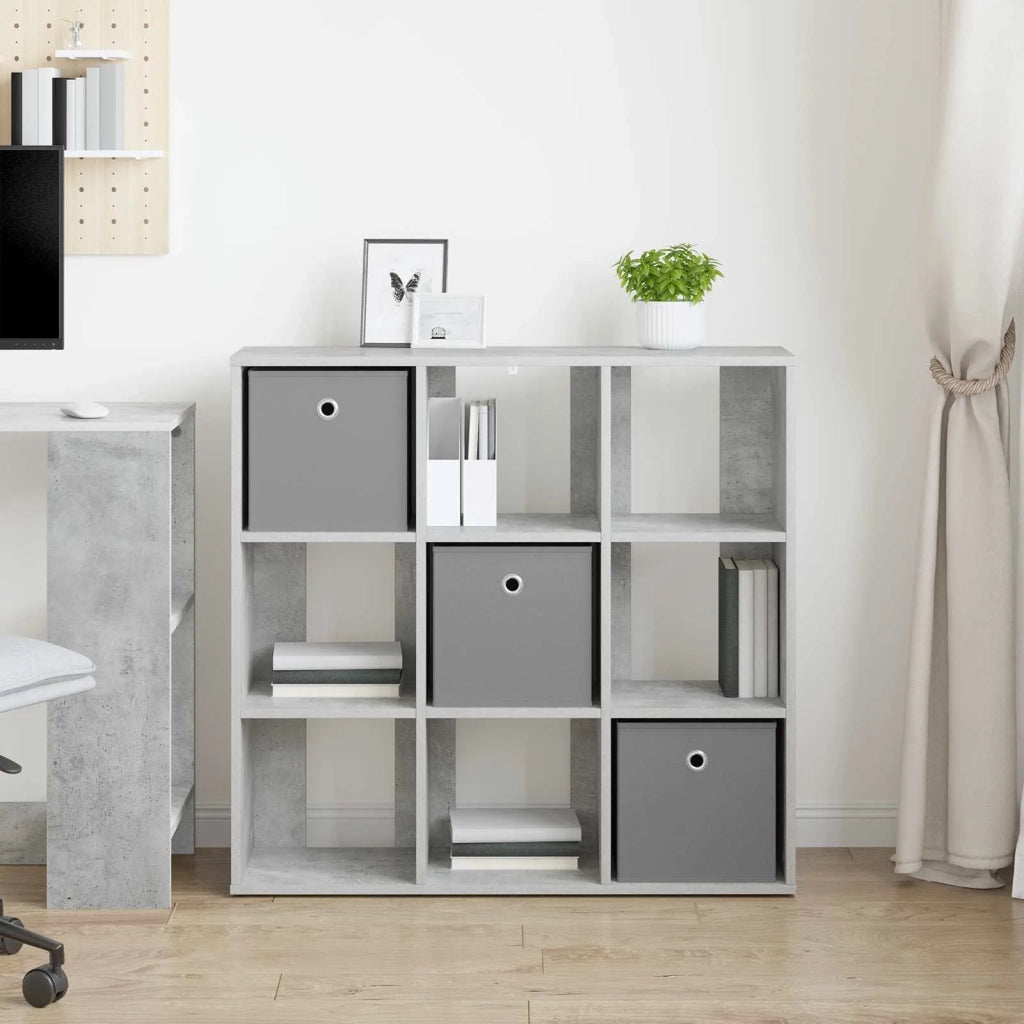 Credenza con cassetto Grigio cemento 88,5 x 29 x 84,5 cm 8000487