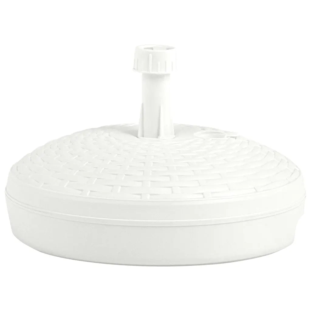 Base Ombrellone-Supporto per ombrellone per Sabbia/Acqua 20L Bianca Rattan in Plastica