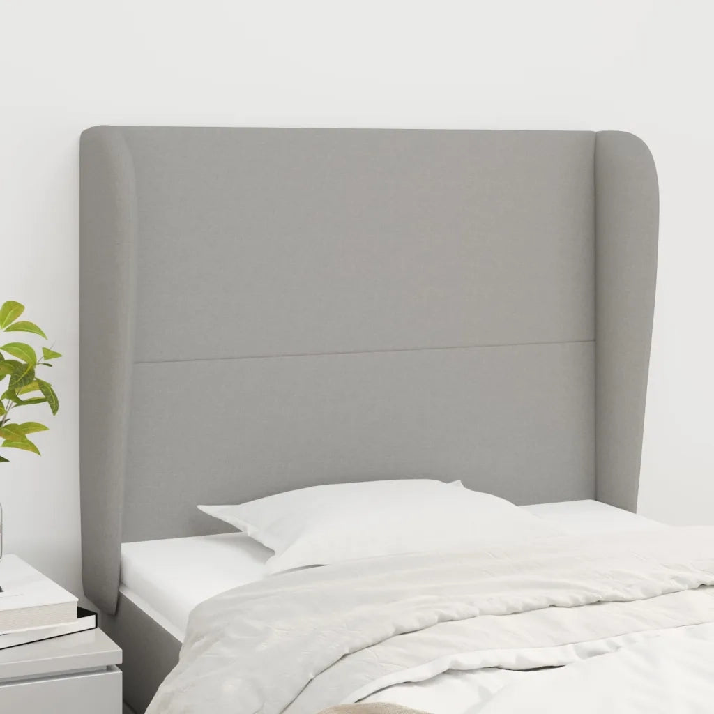 Testiera ad Orecchio Grigio Chiaro 83x23x118/128 cm in Tessuto 3117650