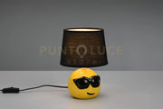 Lampada COOLIO  in ceramica smile occhiali da sole con paralume nero R51201002