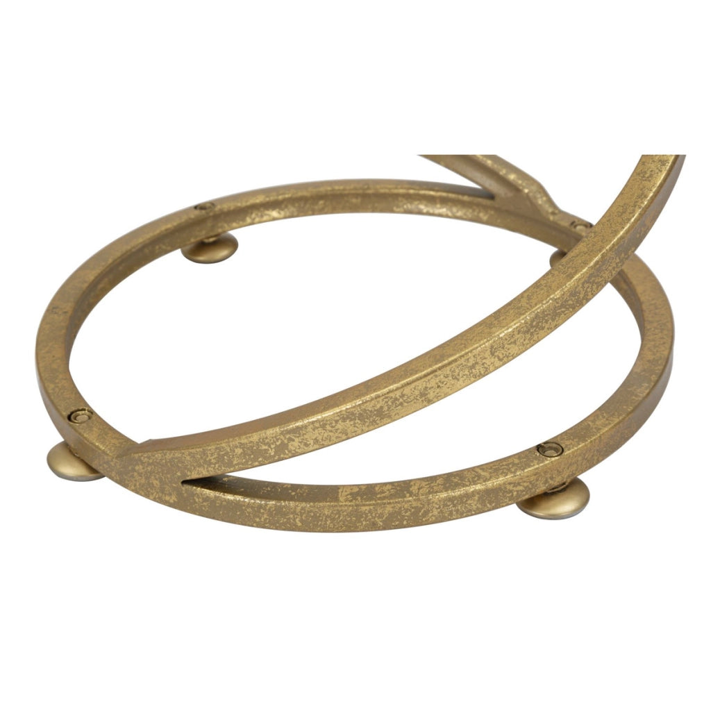 Tavolino VKH533, Oro, Marmo, 27,5x27,5x47,5 cm