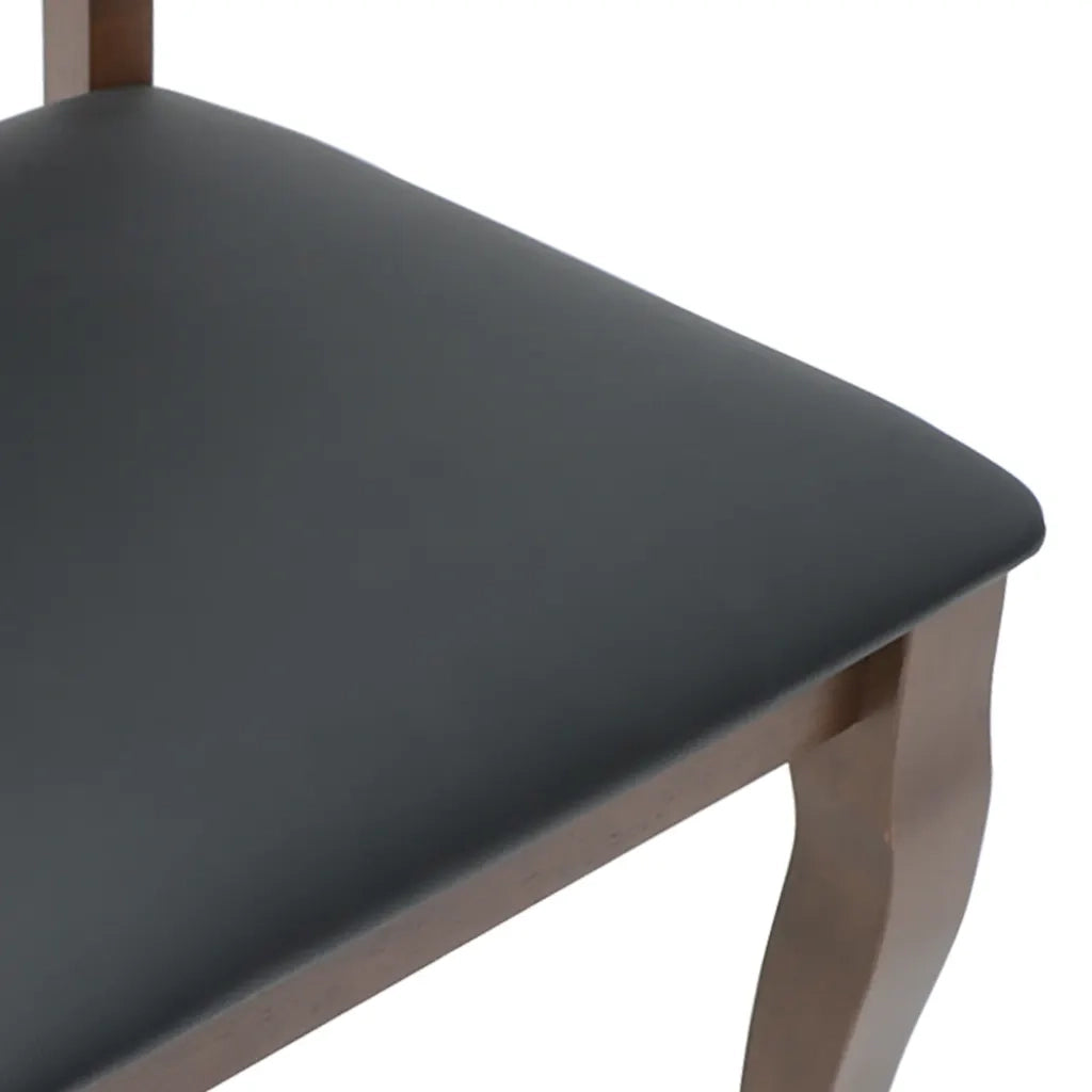 Sedie da Pranzo con Cuscini 2pz Marrone Legno Massello di Hevea 4102487
