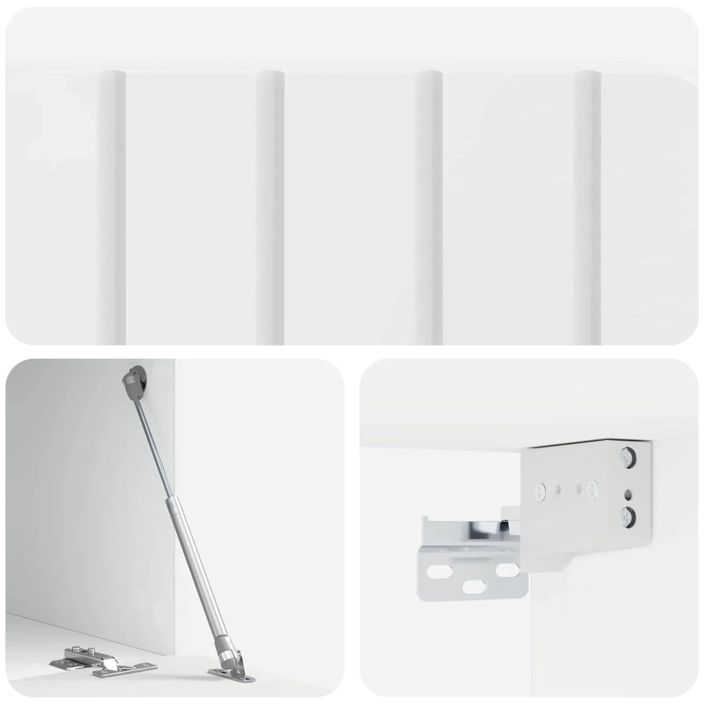 Mobile Porta TV da Muro 59,5 x 41 x 30 cm Bianco Lucido 898339