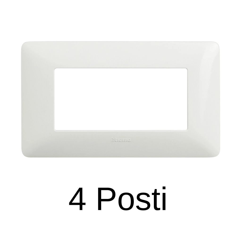 Bticino matix placca 4 posti tecnopolimero bianco am4804bbn pezzi 4