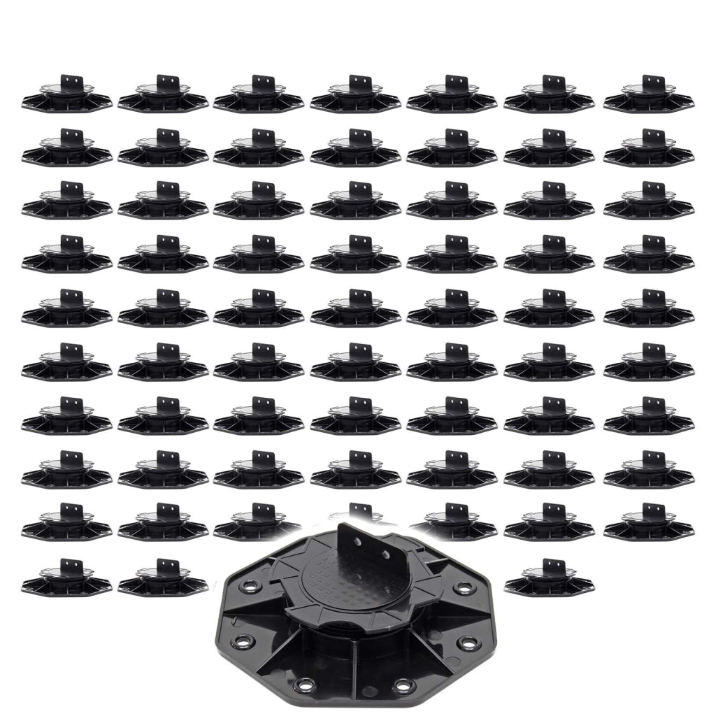 Set 70 supporti per pavimenti galleggianti, Altezza regolabile 18-25mm Max 2700 kg, Piedini per Decking