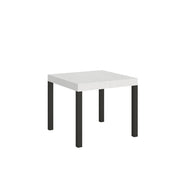 Tavolo allungabile 90x90/246 cm Every Bianco Frassino telaio Antracite