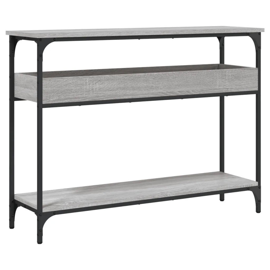 Tavolo Consolle Ripiano Grigio Sonoma 100x29x75cm Multistrato 837720