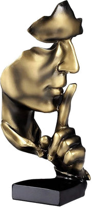 Pensieri d'Oro, immagini astratte del volto, moderne e semplici decorazioni in resina, sculture figurative creative per casa, studio, decorazione per sala da musica, biblioteca.
