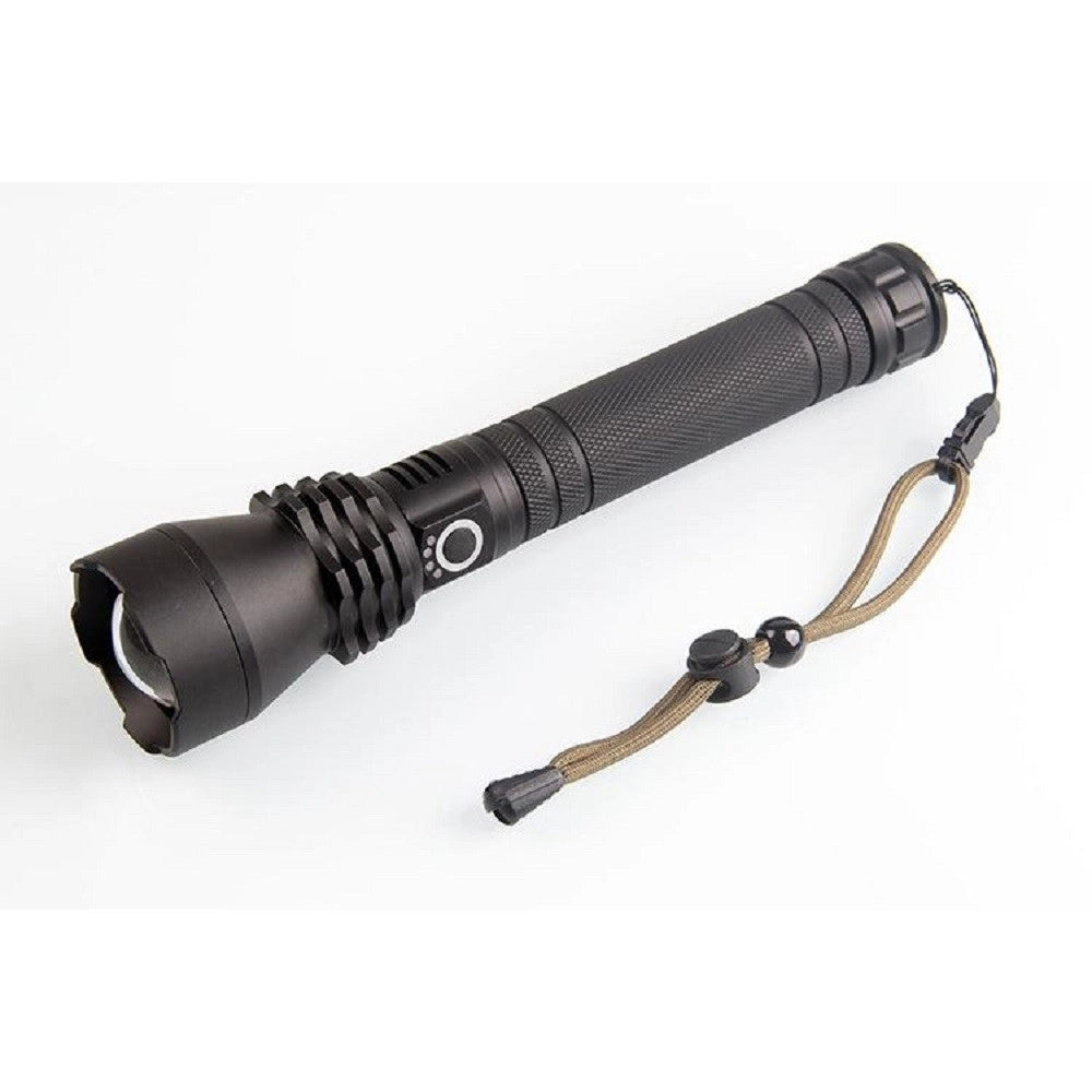 Trade Shop - Torcia Lampada Led Cree P50 Ricaricabile 2000 Lumen 80000 W Zoom Doppia Batteria -