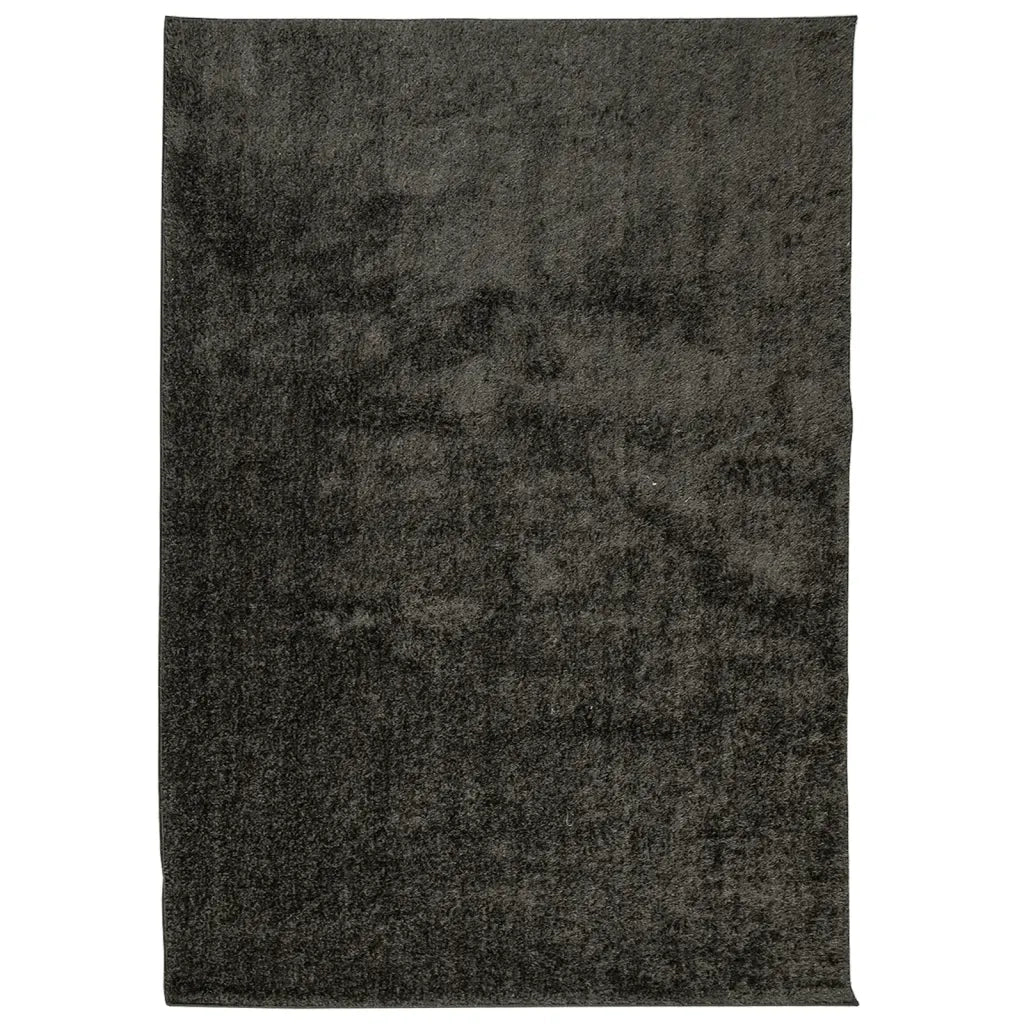 Tappeto a Pelo Lucido Lungo ISTAN Effetto Antracite 140x200 cm 375641
