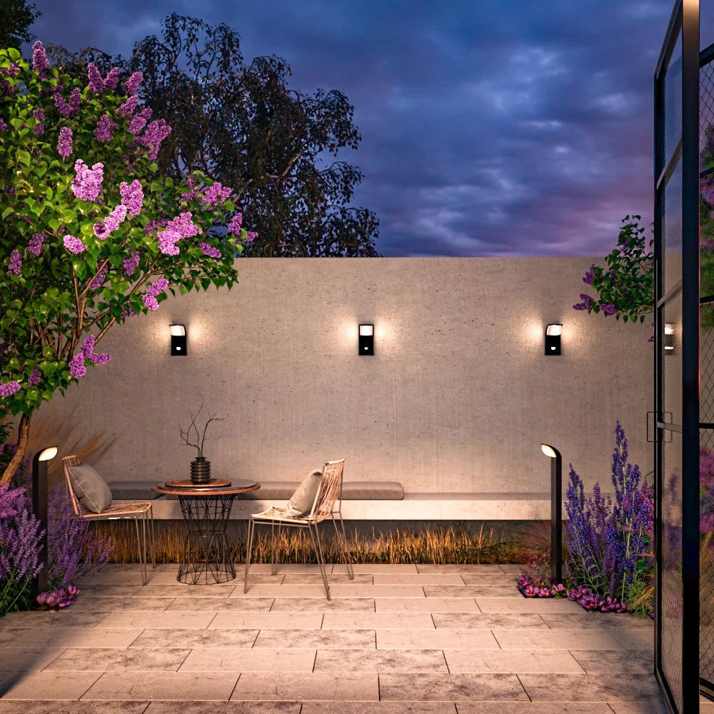 Maytoni Applique Moderna Stock 1 luce LED integrato IP44 nero alluminio