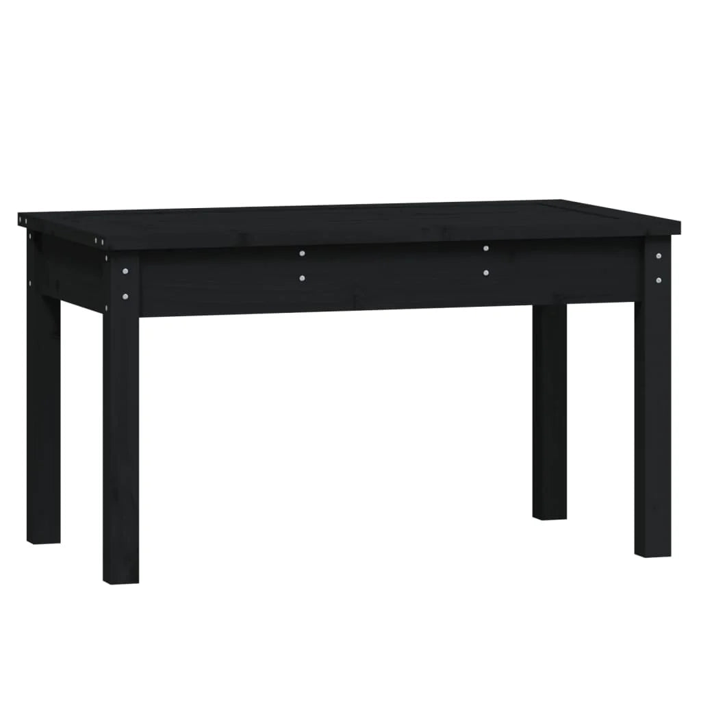 Panca da giardino mobili da esterno per patio terrazza nera 80 x 44 x 45 cm legno di pino massiccio 02_0011758
