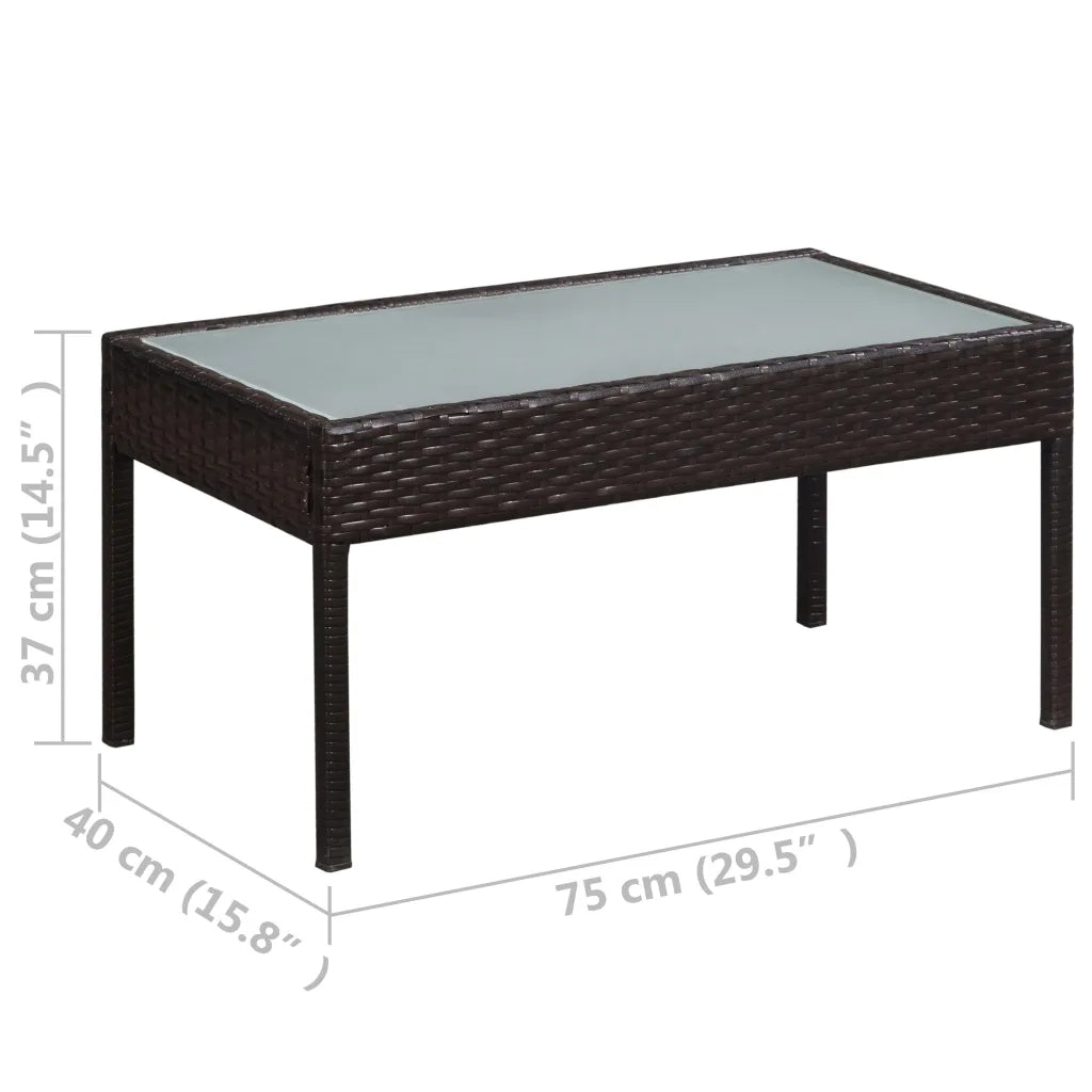 Set Divani da Giardino 5 pz con Cuscini in Polyrattan Nero cod mxl 34571