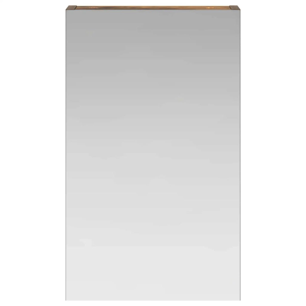 Mobiletto per specchio da bagno Rovere fumé 30 x 10,5 x 50 cm