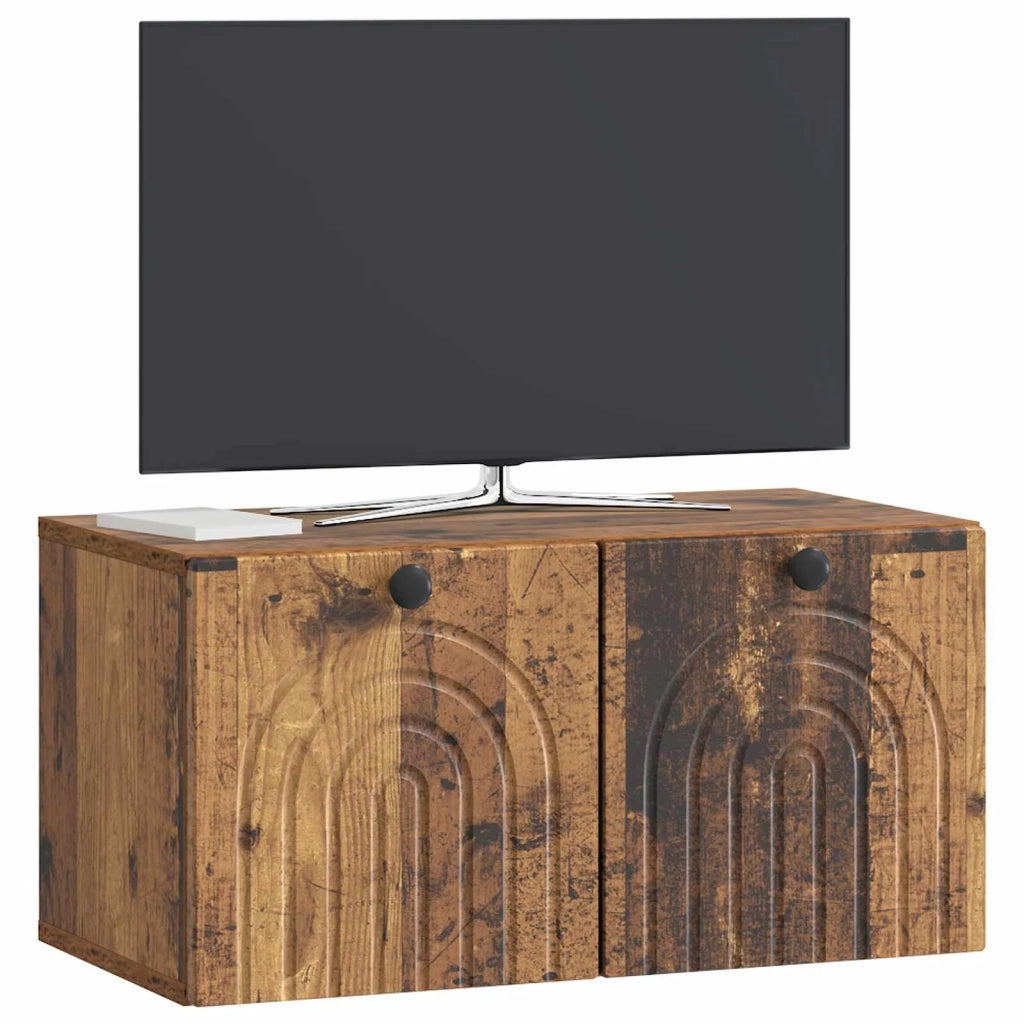 Mobile Porta TV da Muro Legno antico 59,5 x 31 x 30 cm 898203