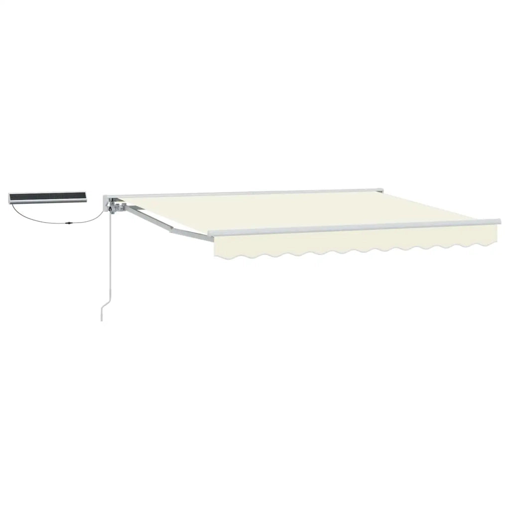 Tettuccio Elettrico Retrattile Crema e Bianco 3,5 x 2 m 3421732