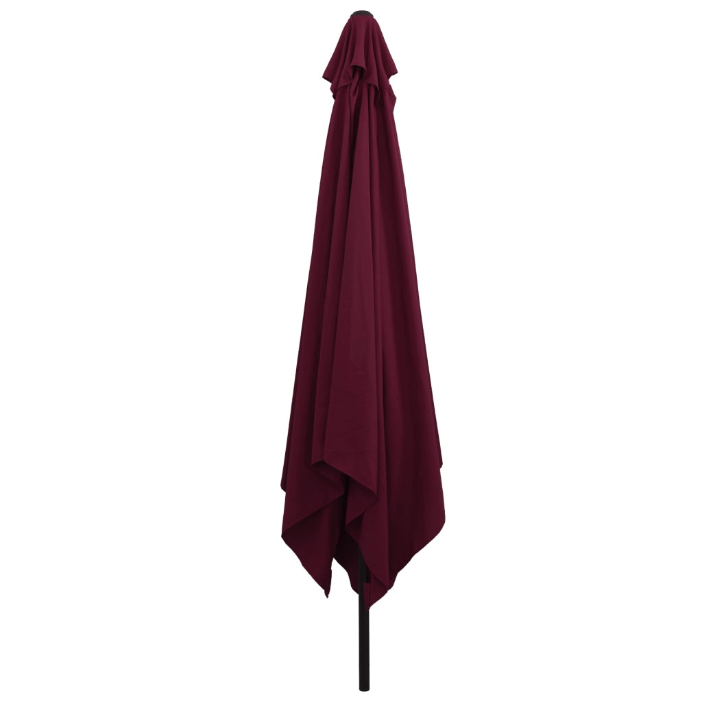 Parasol da Giardino Quadrato 295x245 cm Rosso Bordeaux